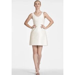 Sachin & Babi Archie Bow Mini Dress Ivory Size 6